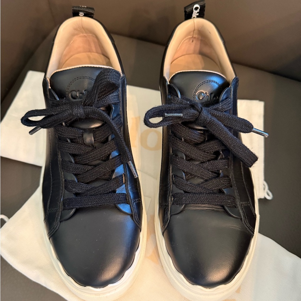 Chloe Black Women's Lauren Low Top Sneakers